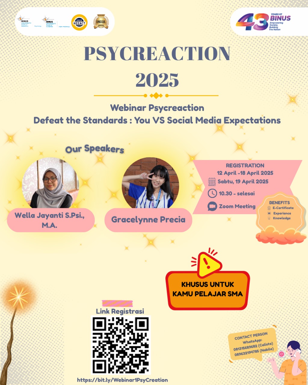 PSYCREATION 2025 WEBINAR : “Defeat the Standards: You VS Social Media Expectations”